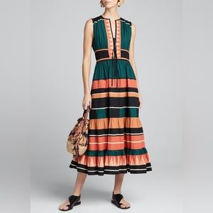 ULLA JOHNSON Kaya Geometric Maxi Green Small
